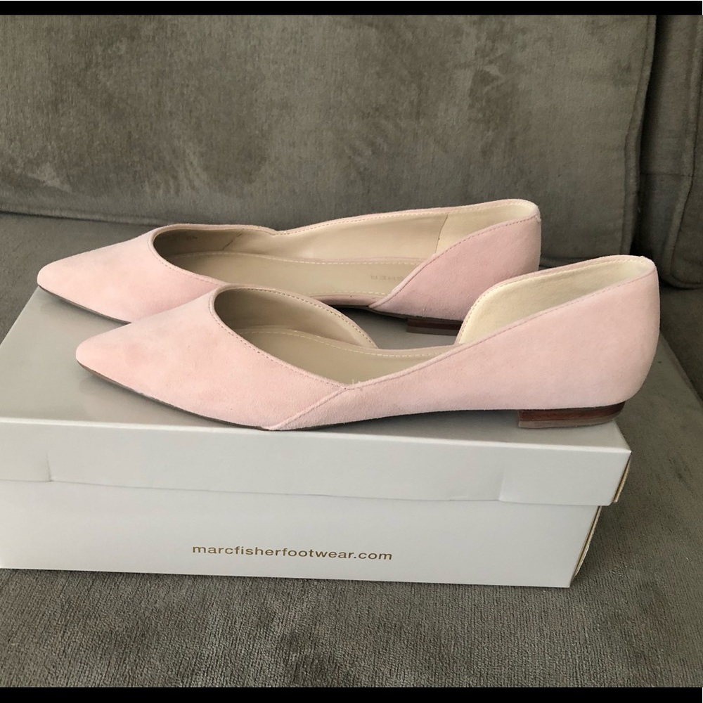 Marc Fisher pink blush suede flats
